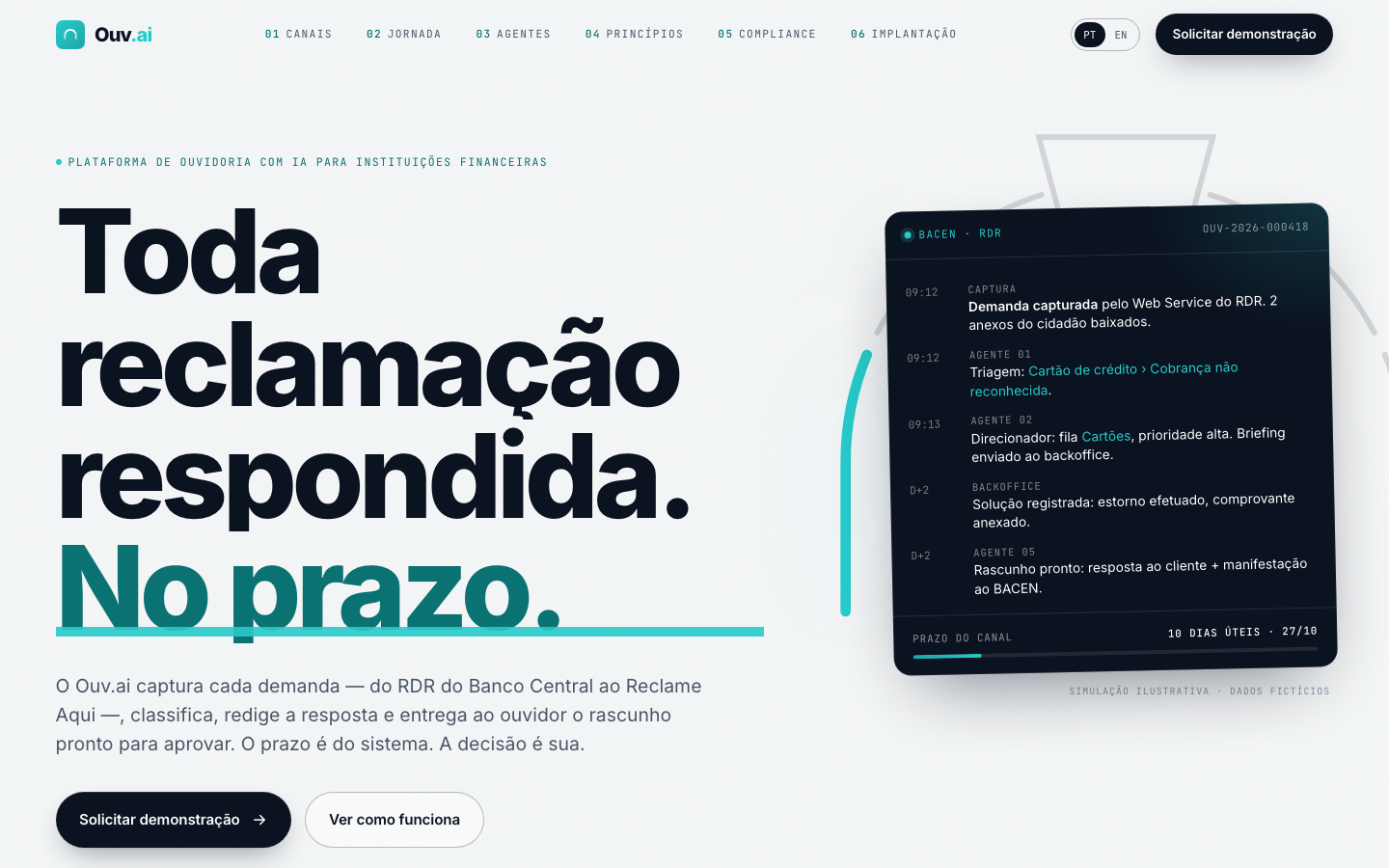Ouv.ai homepage screenshot
