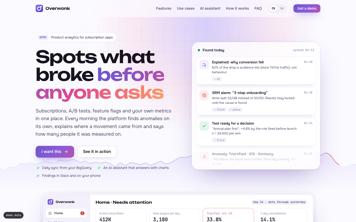 Overwonk homepage screenshot