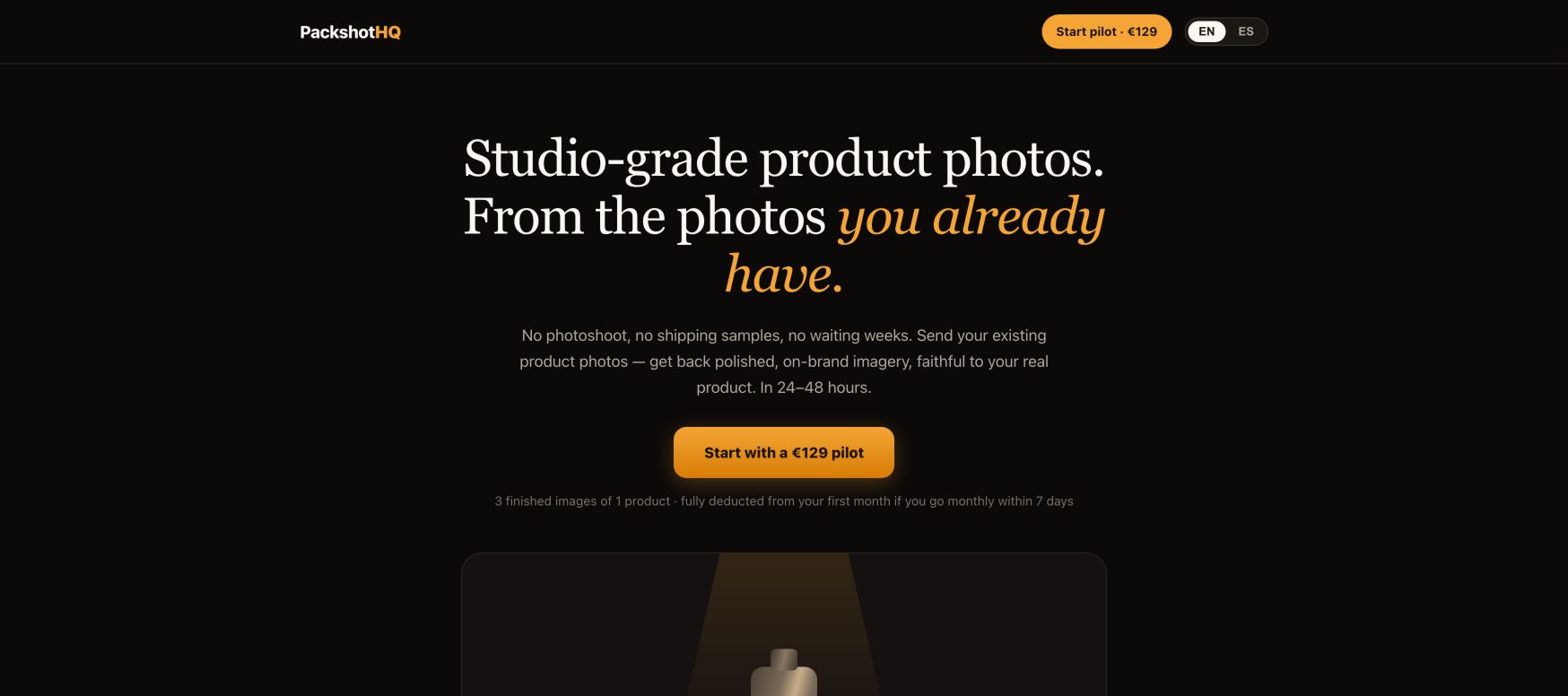 Packshot HQ landing_page