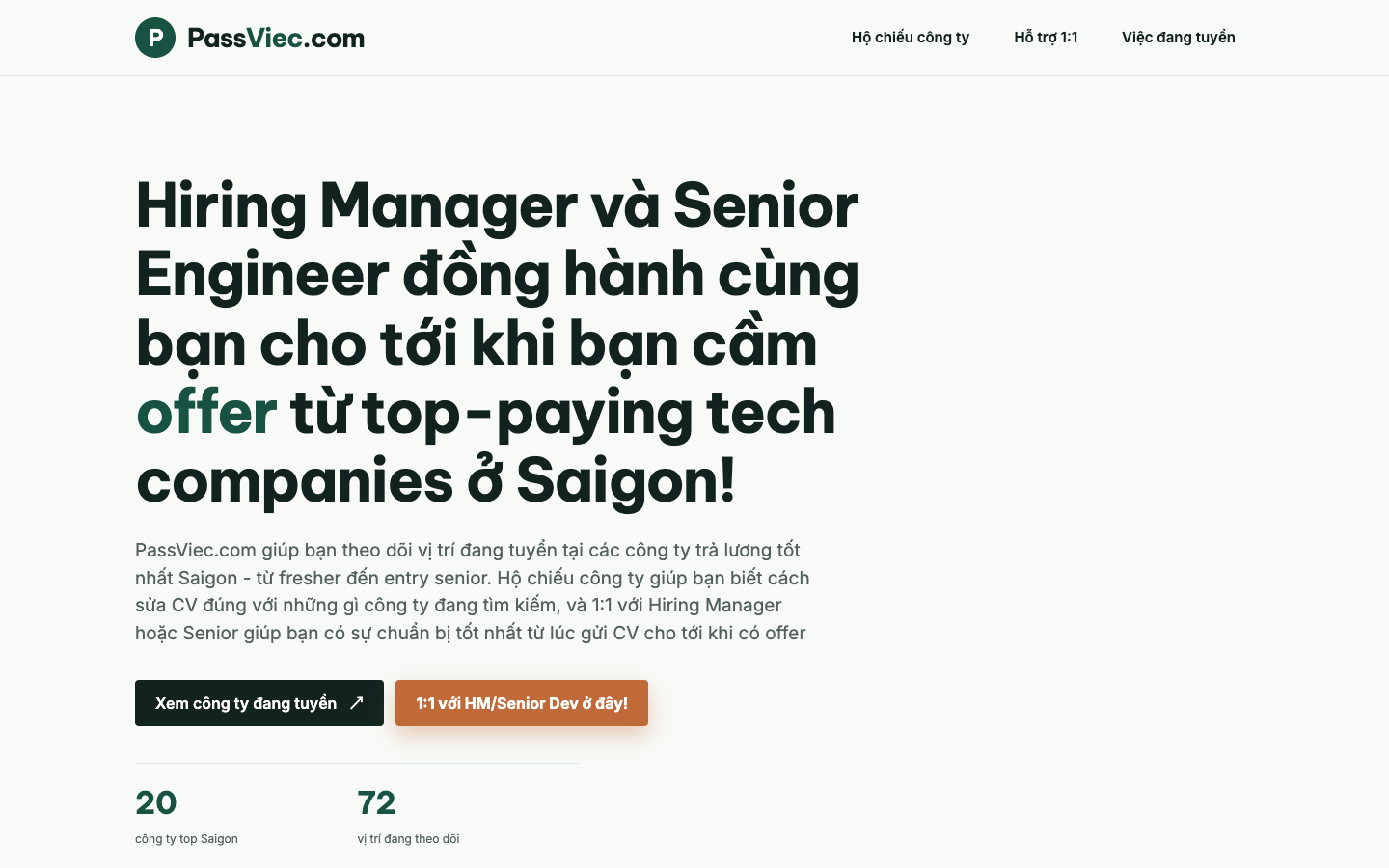 PassViec.com landing_page