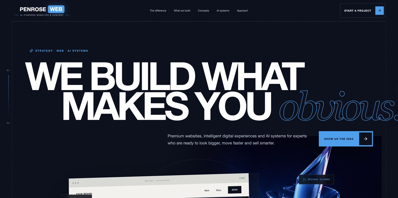 Penrose Web 首页截图