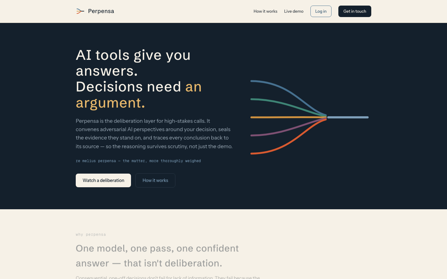 Perpensa homepage screenshot