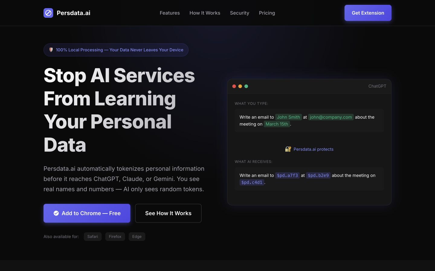 Persdata.ai 首页截图