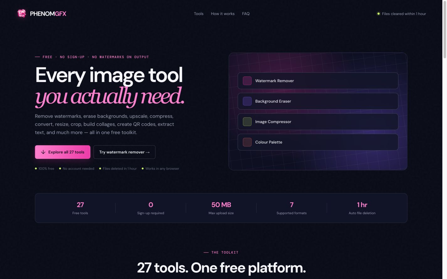 PhenomGFX 首页截图