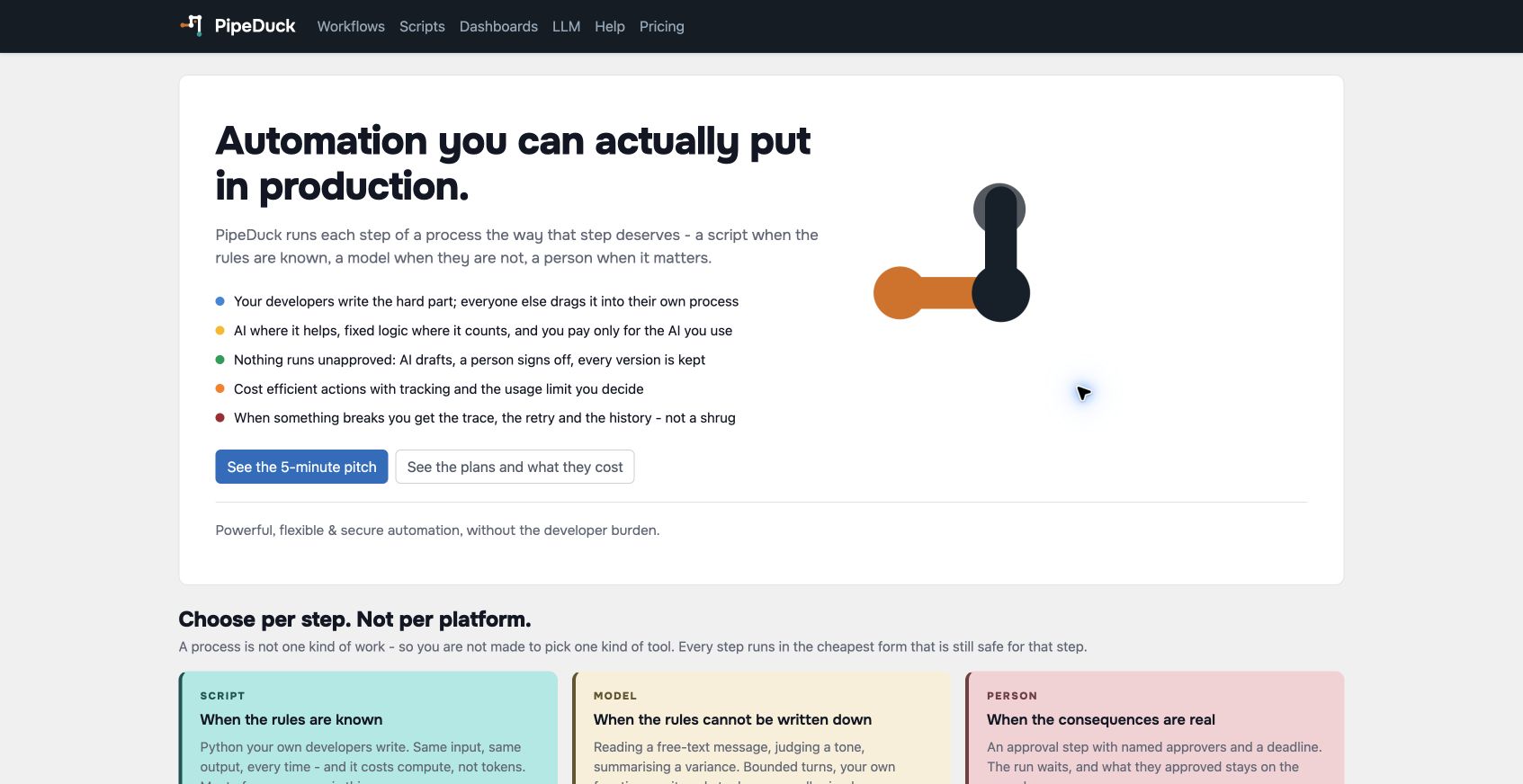 PipeDuck 首页截图
