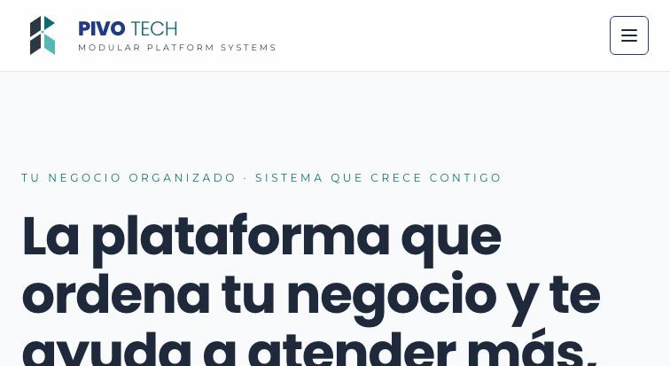 PivoTech homepage screenshot