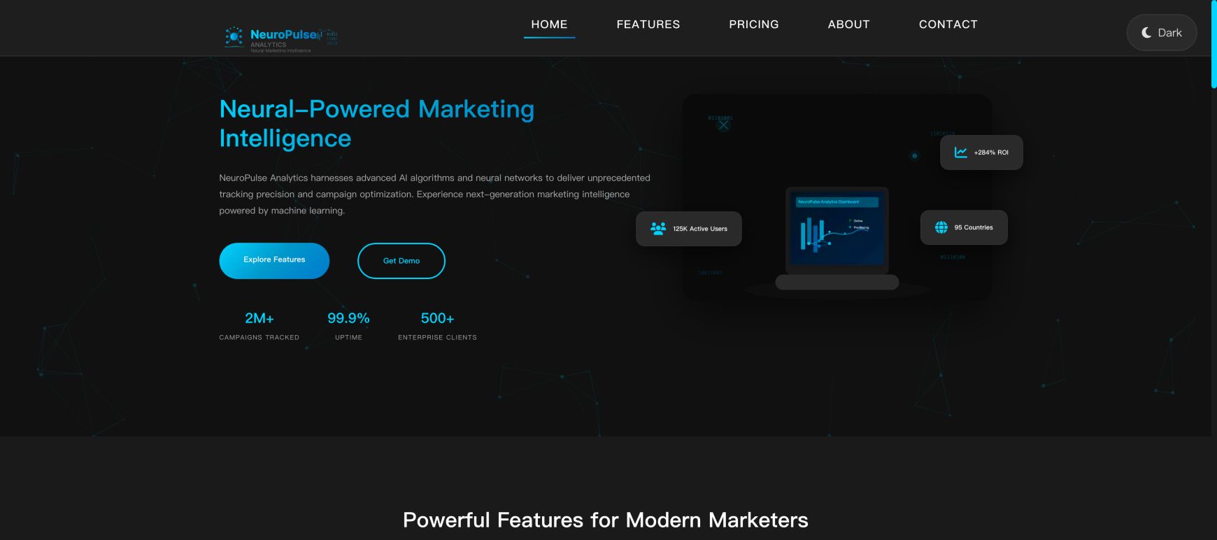 NeuroPulse Analytics landing_page
