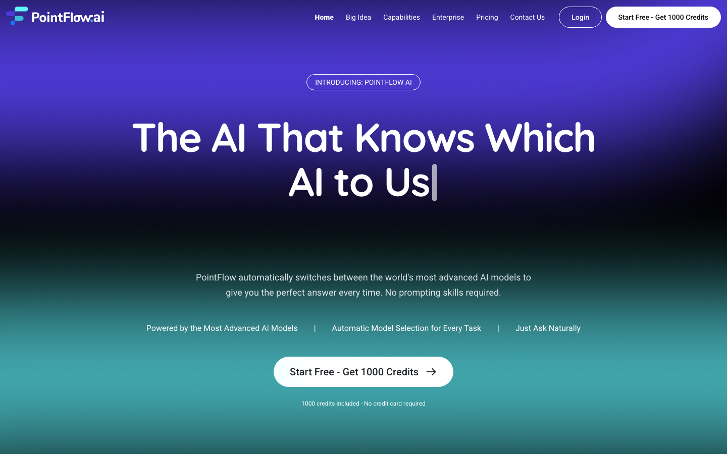 Pointflow homepage screenshot