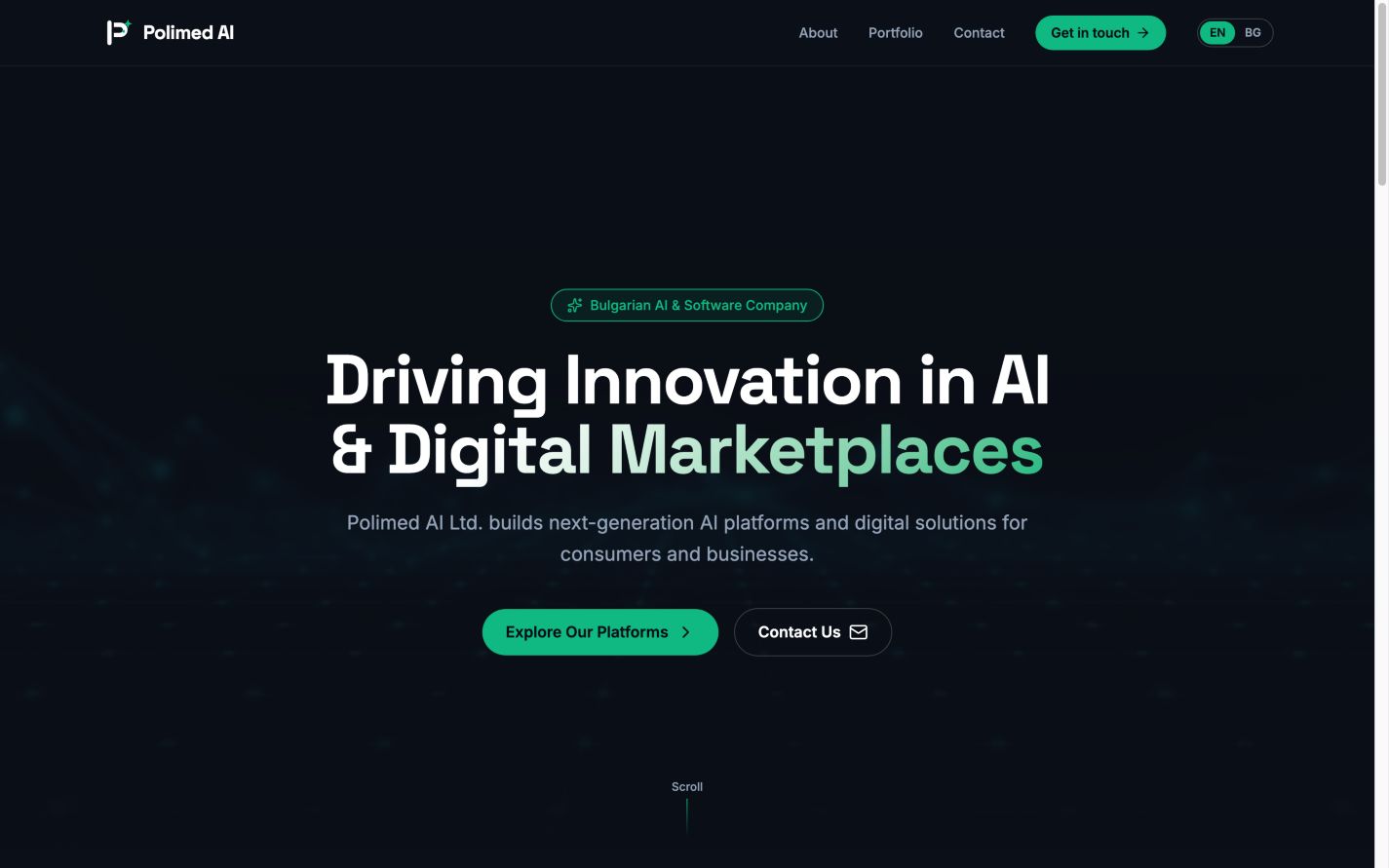 Polimed AI 首页截图