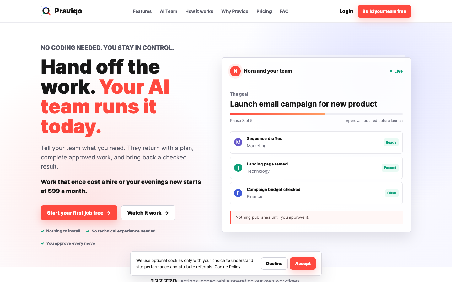 Praviqo homepage screenshot