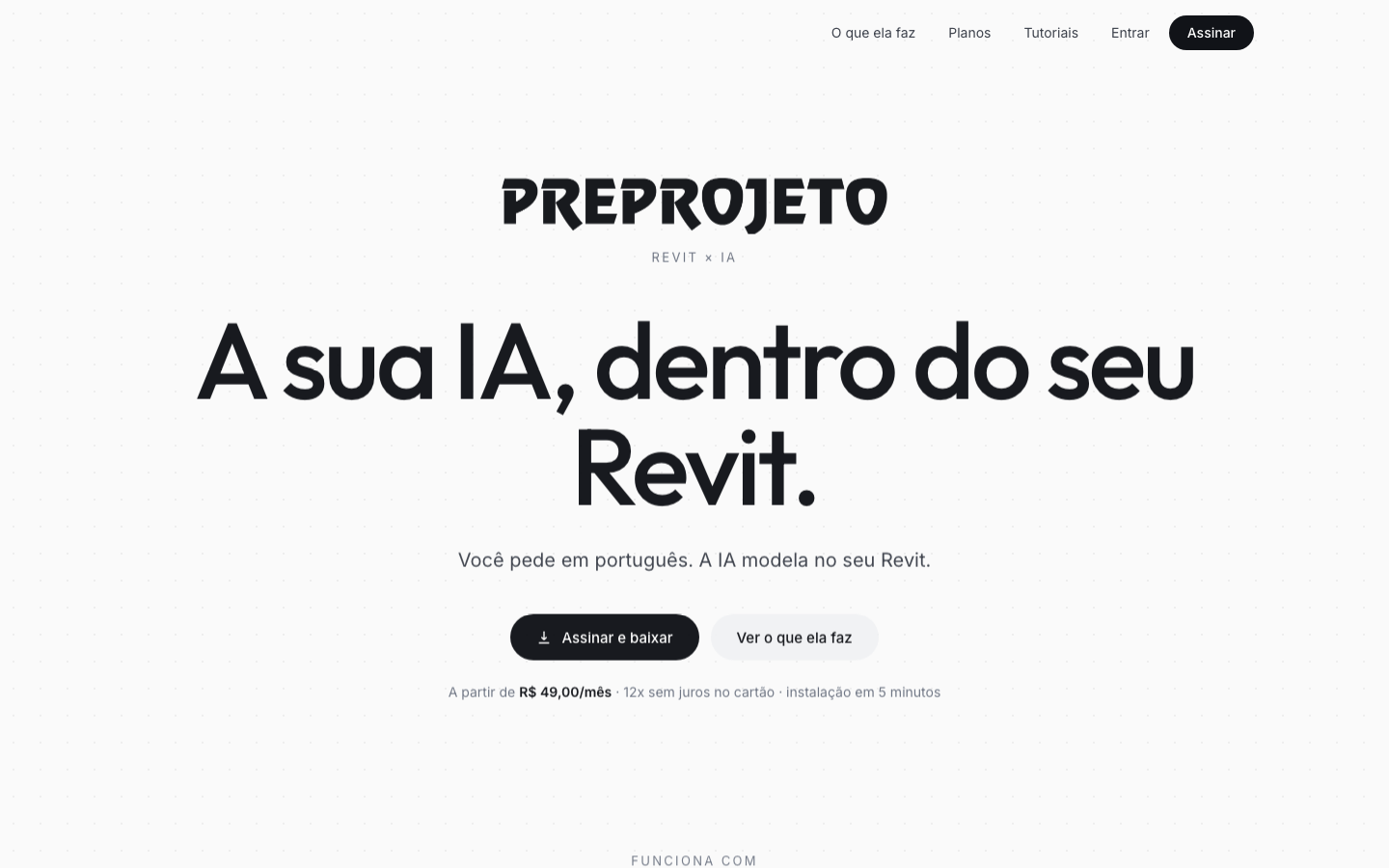 PREPROJETO homepage screenshot