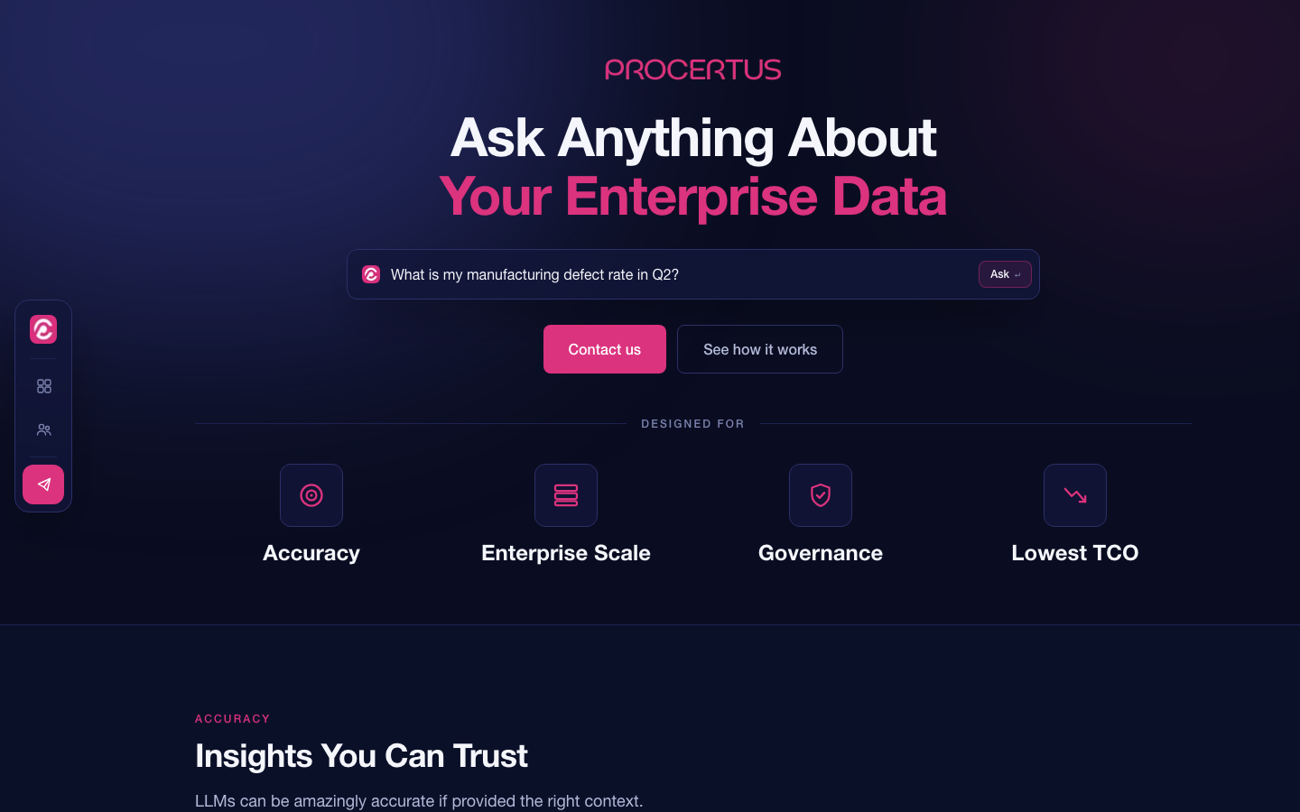 ProCertus homepage screenshot