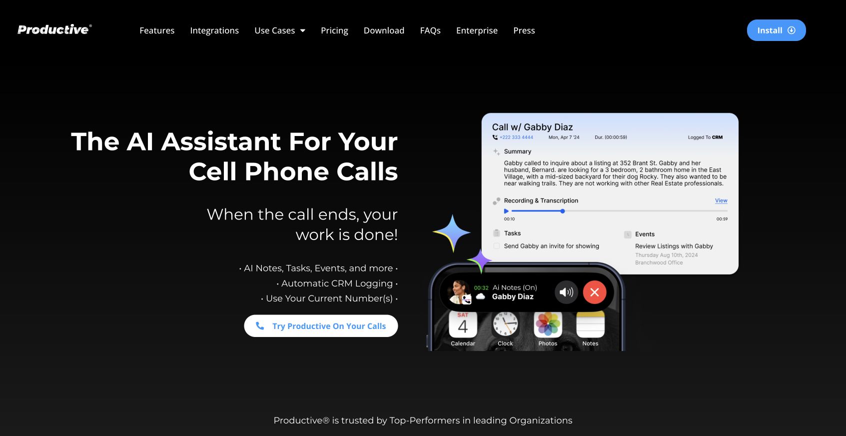 productive.ai 首页截图