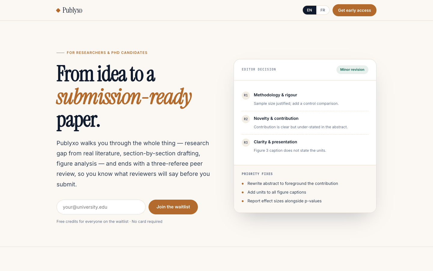 Publyxo homepage screenshot