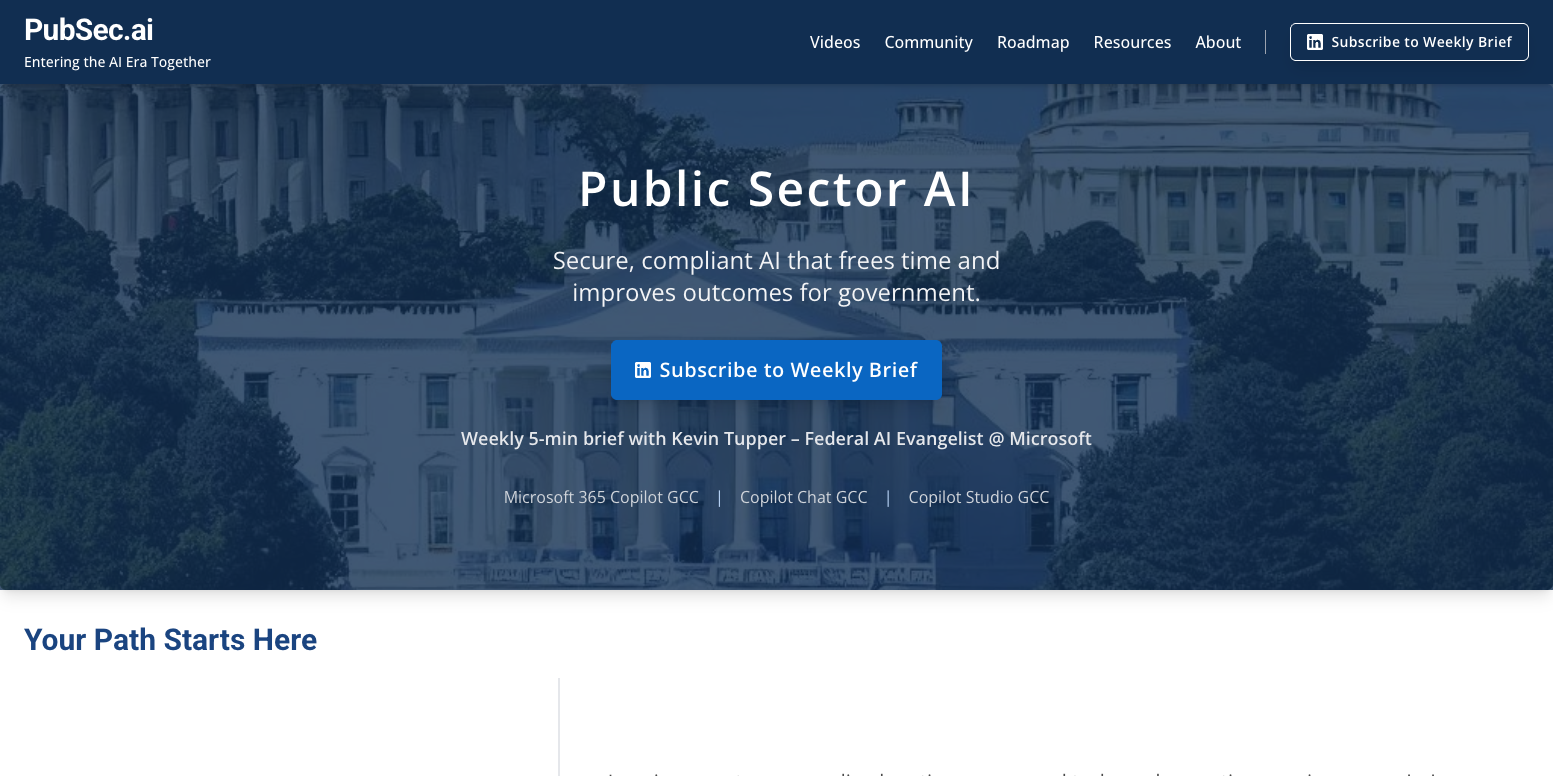Public Sector AI 首页截图