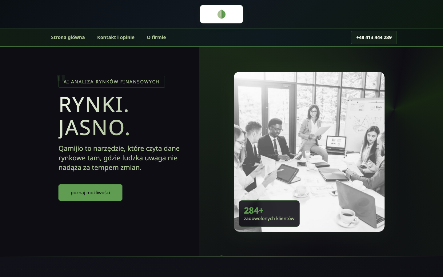 Qamijio homepage screenshot