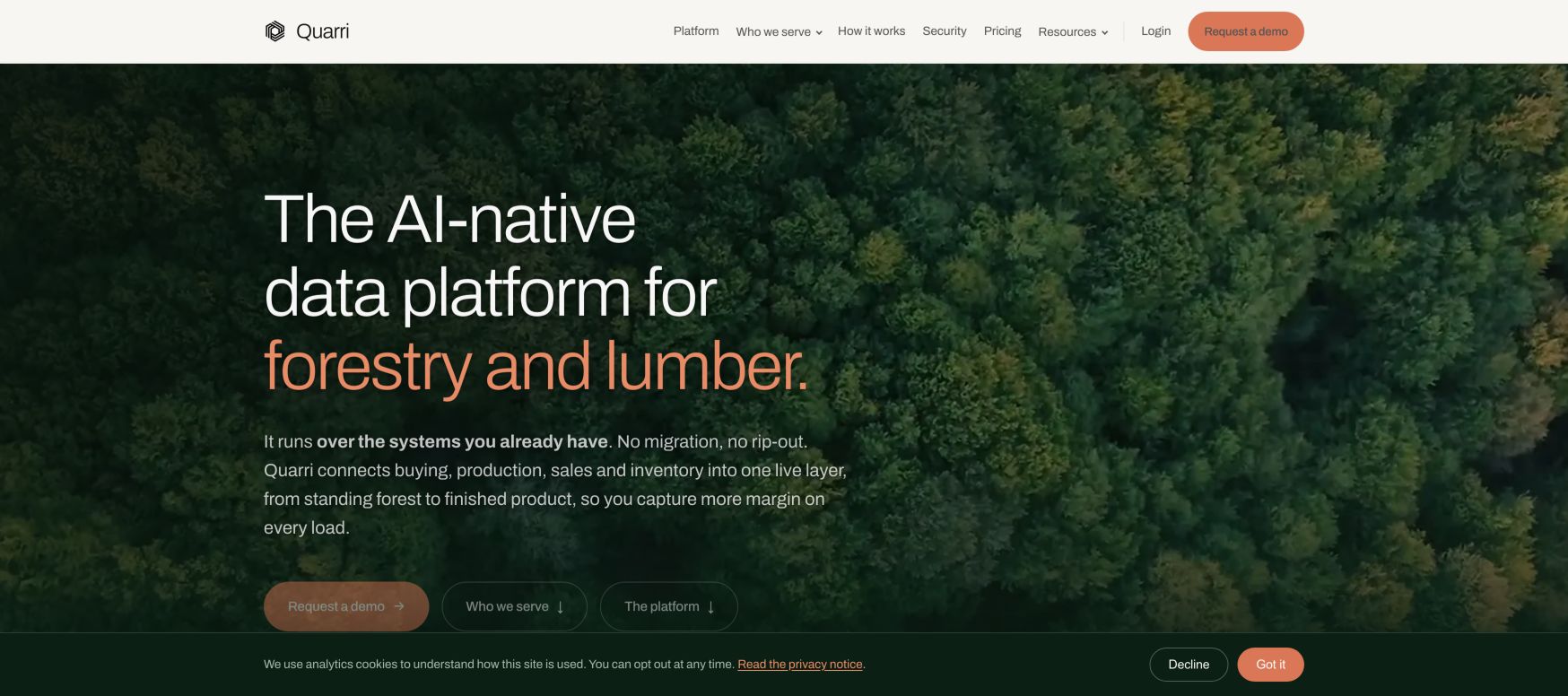 Quarri landing_page