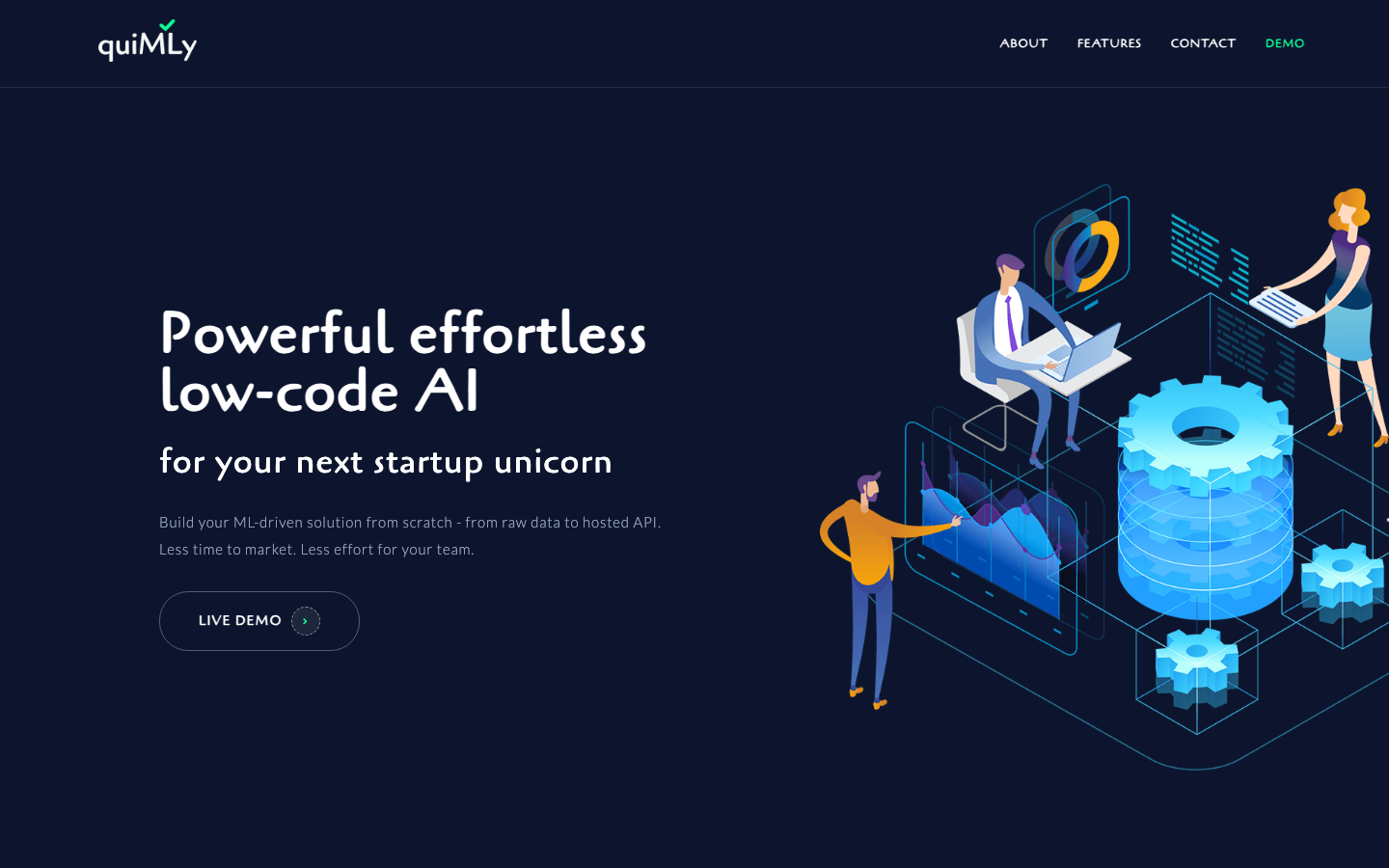 quiMLy homepage screenshot