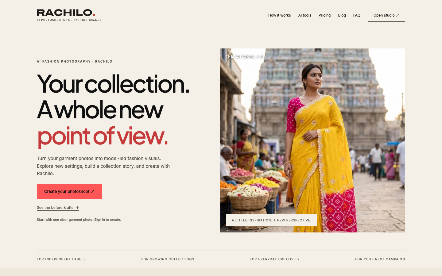 Rachilo homepage screenshot