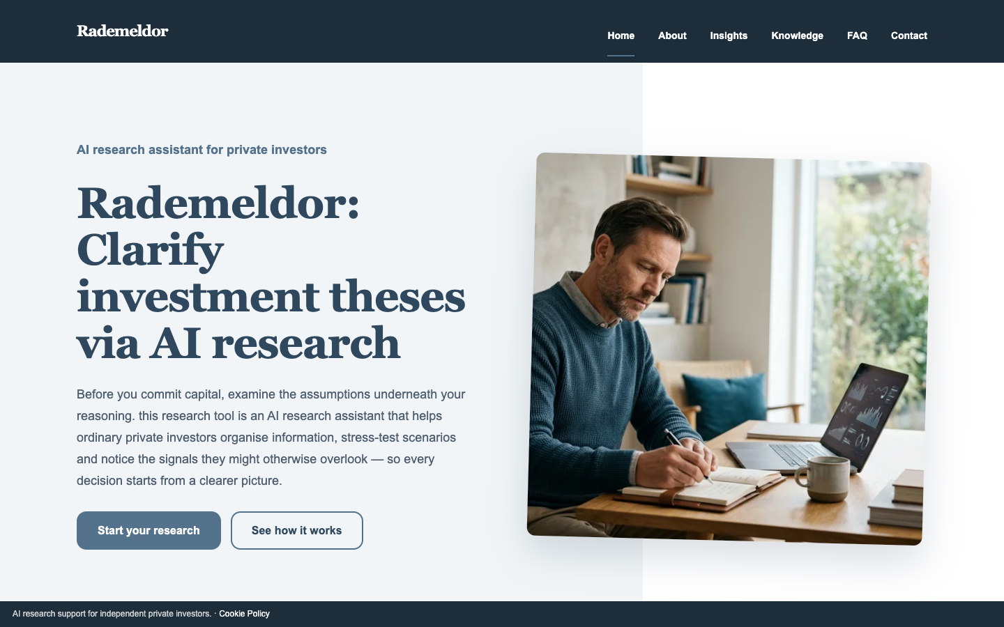 Rademeldor homepage screenshot