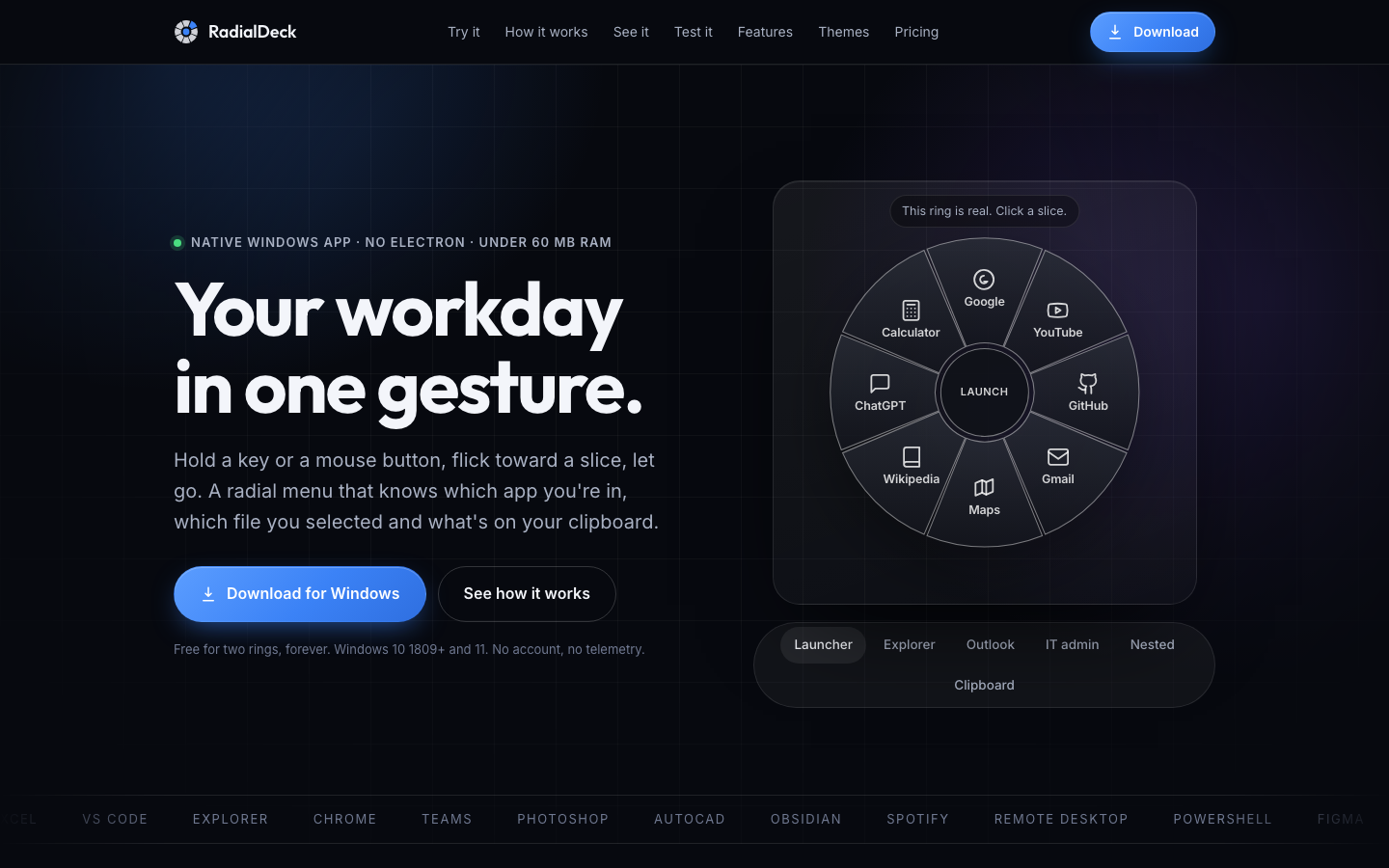 RadialDeck landing_page