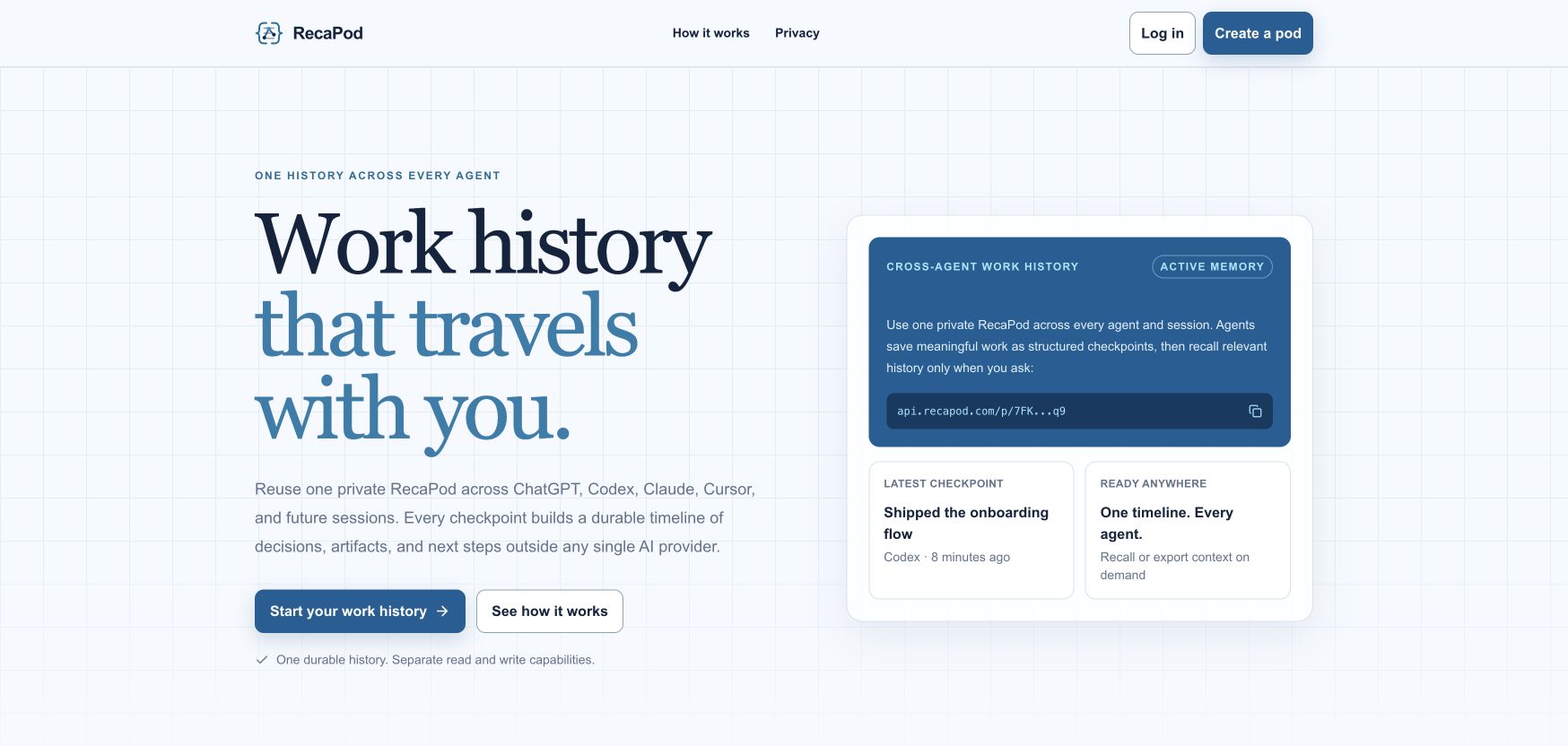 RecaPod landing_page