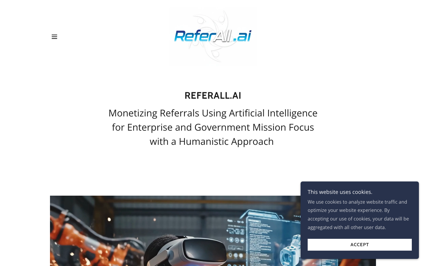 ReferAll homepage screenshot