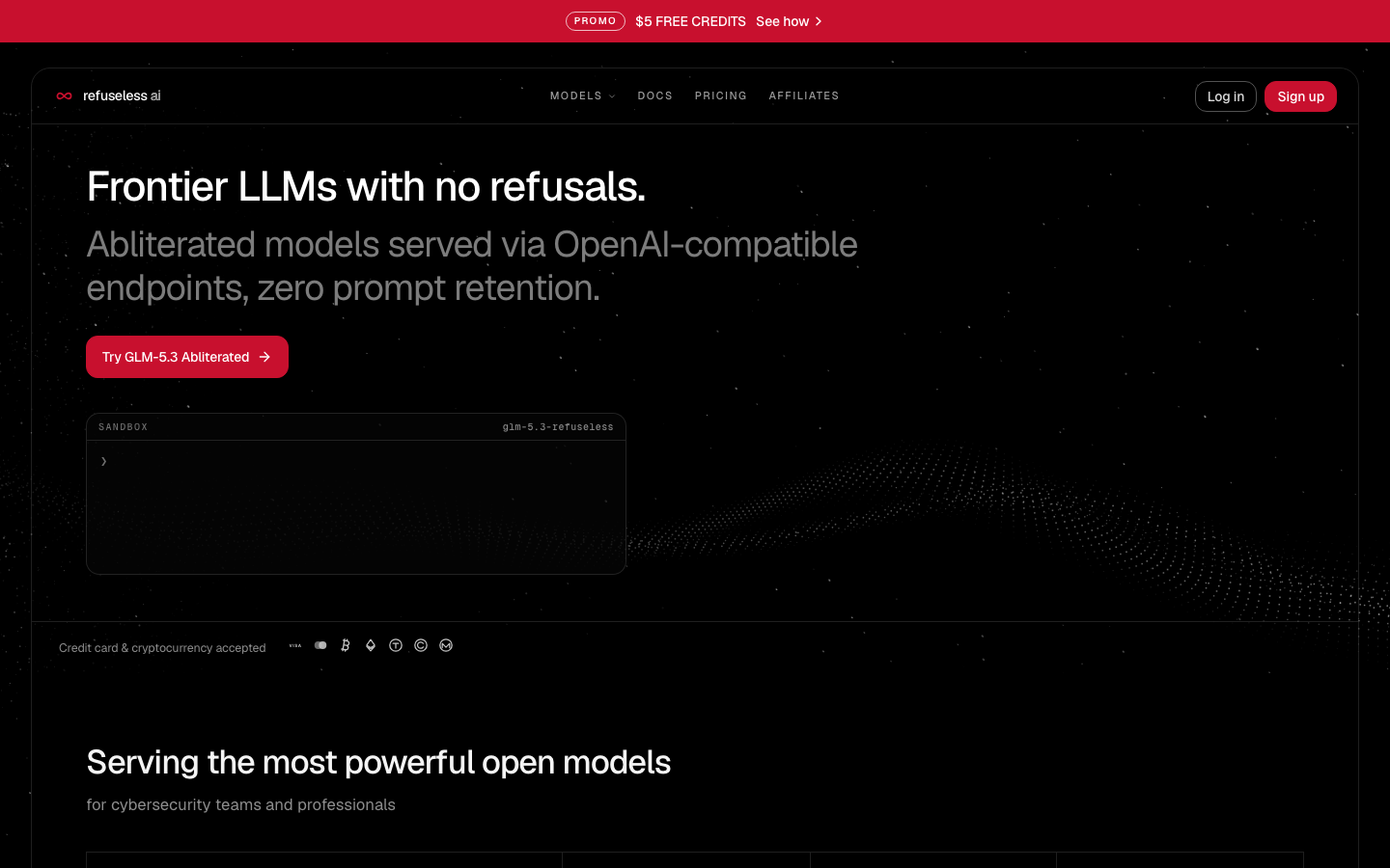 Refuseless homepage screenshot