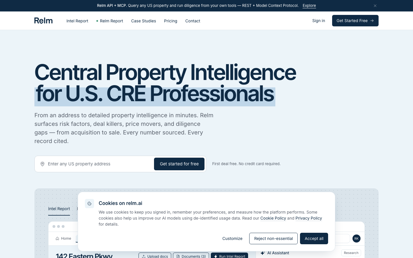 Relm Pro homepage screenshot
