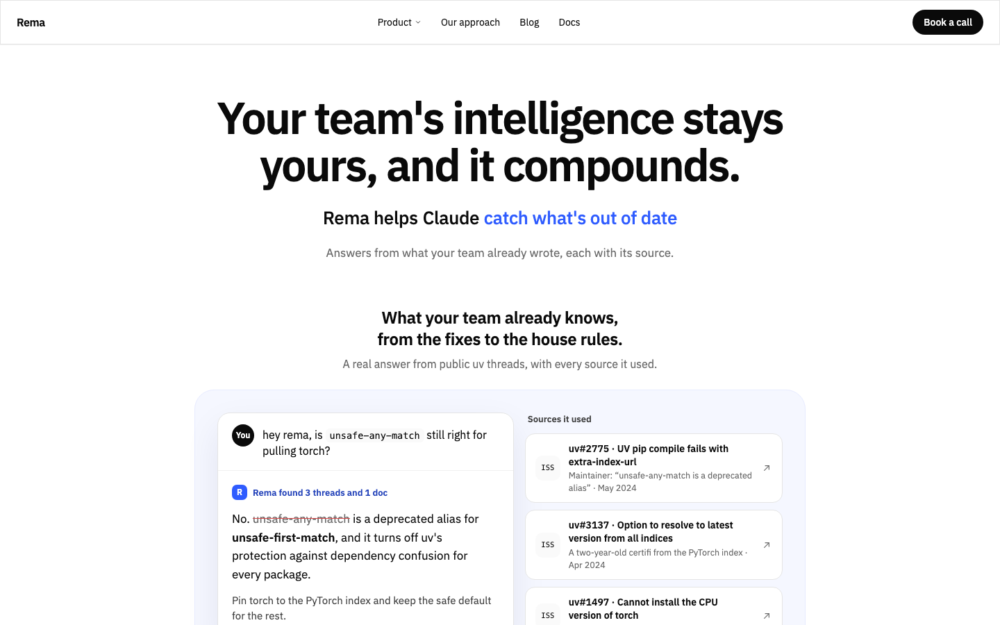 Rema homepage screenshot
