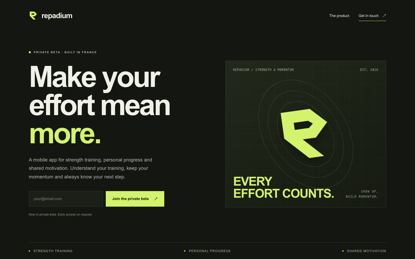 Repadium homepage screenshot
