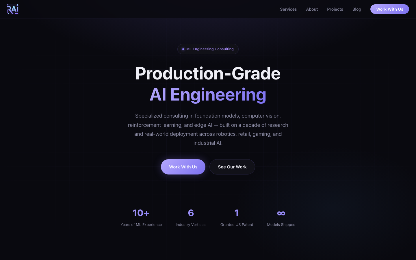 Rigor AI homepage screenshot