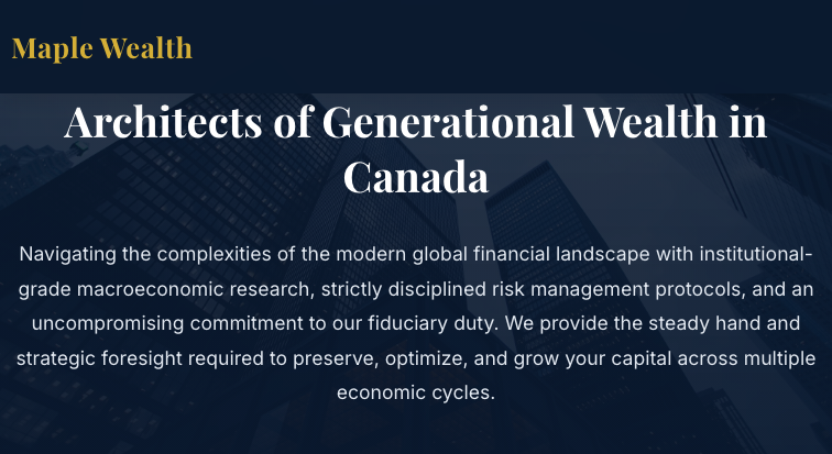 Maple Wealth homepage screenshot