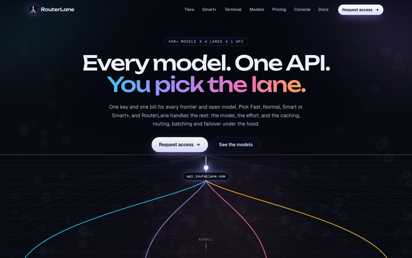 RouterLane homepage screenshot