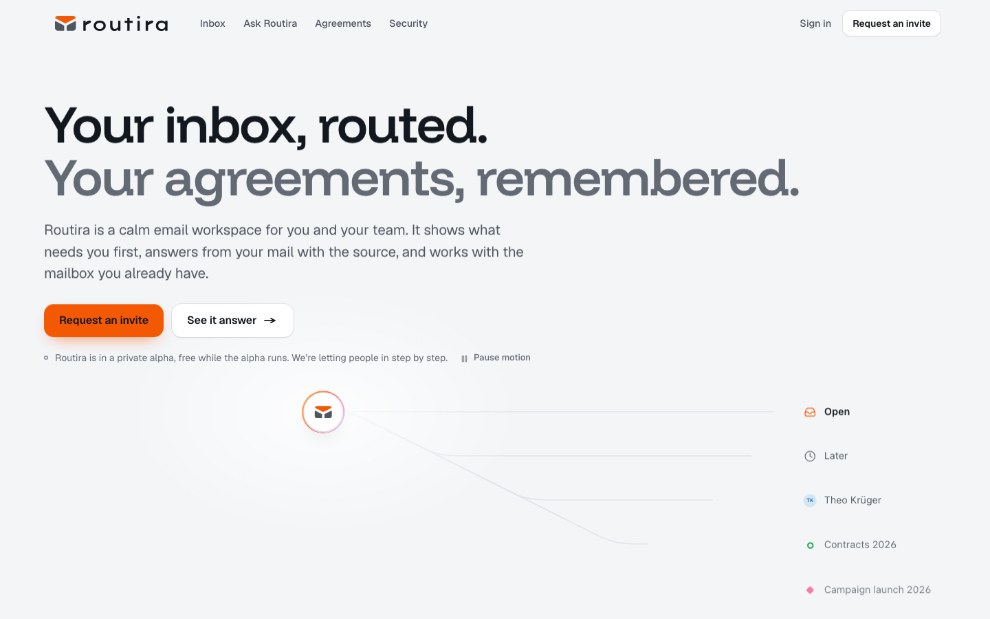 Routira homepage screenshot