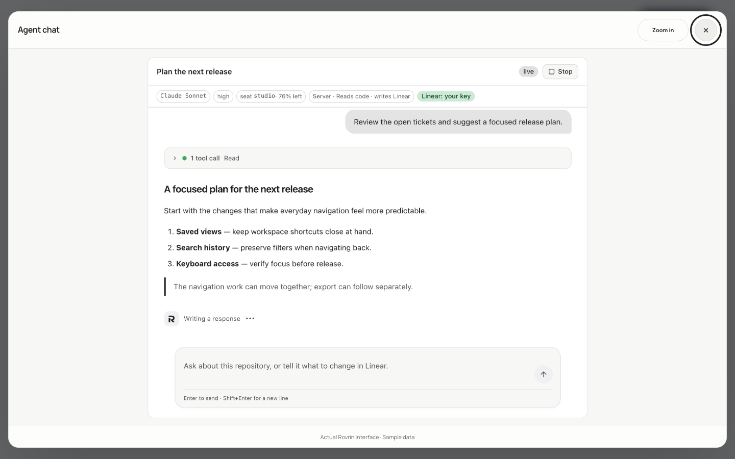 Rovrin homepage screenshot