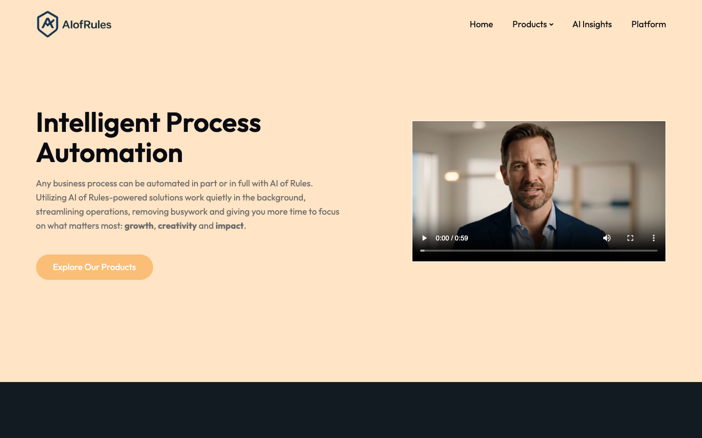 AI of Rules homepage screenshot