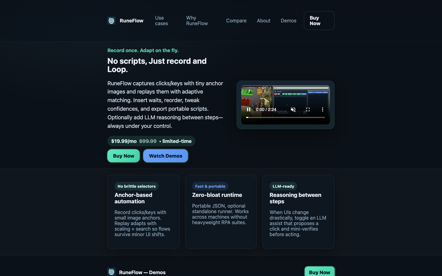 RuneFlow landing_page