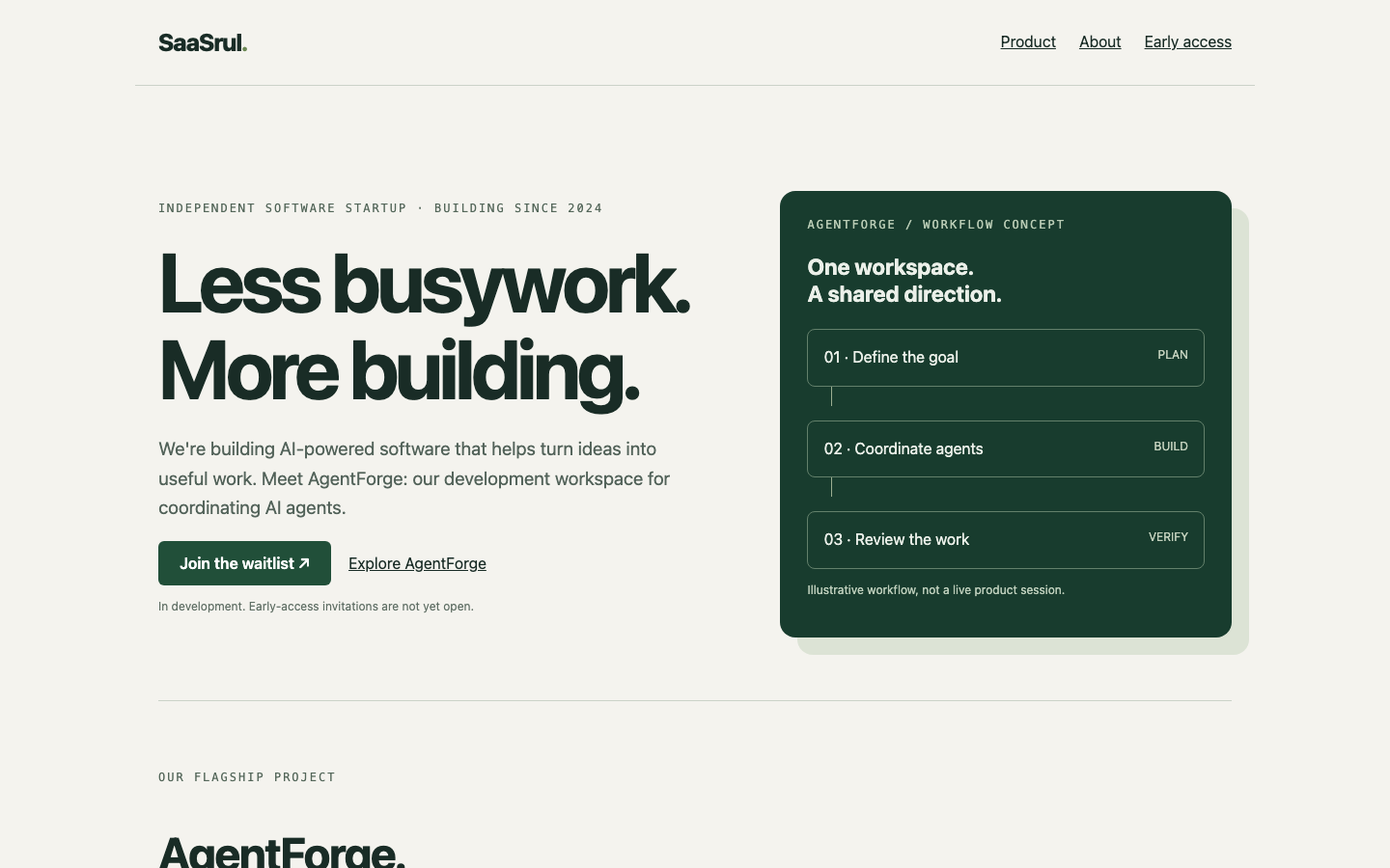 SaaSrul homepage screenshot