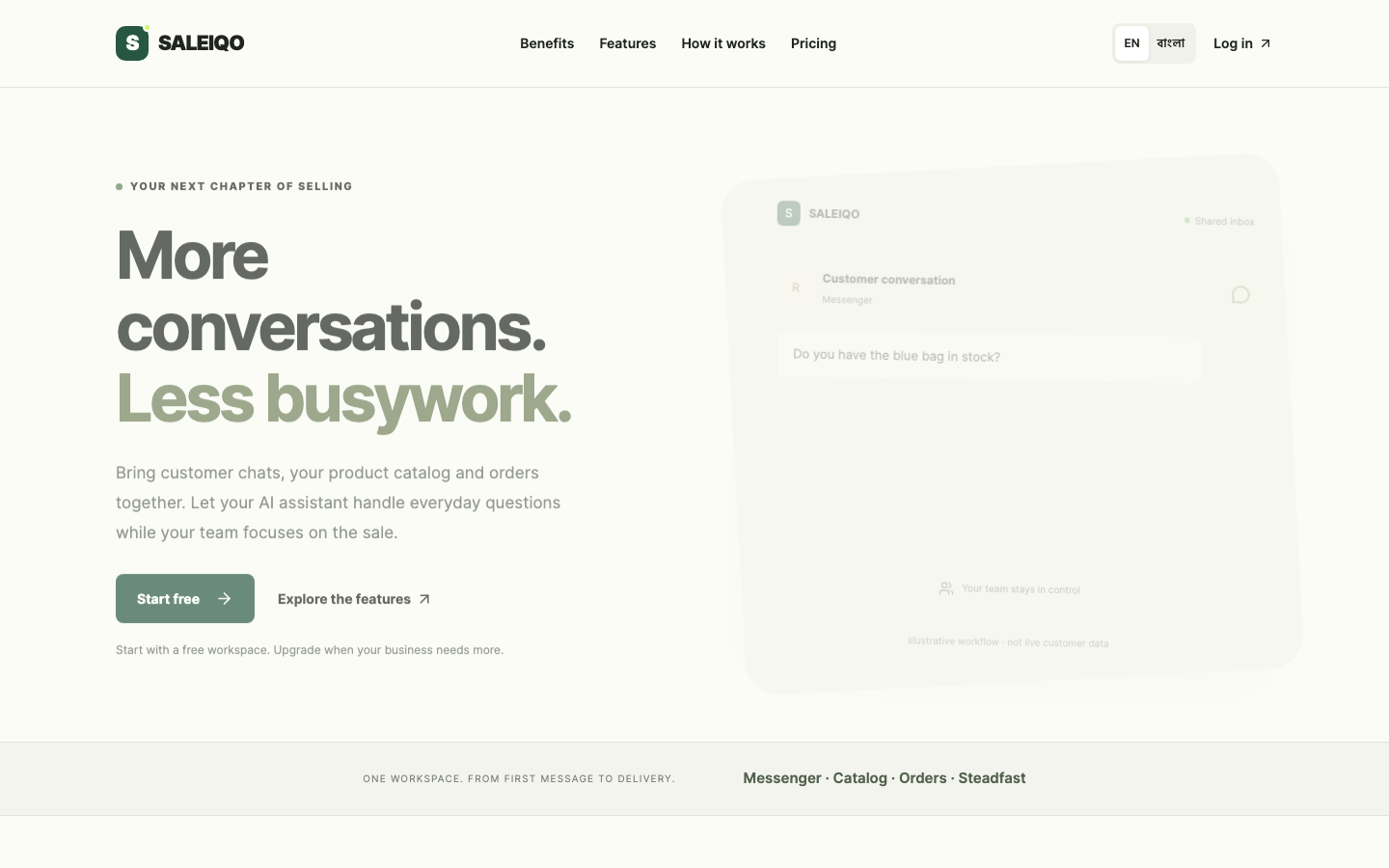 SALEIQO homepage screenshot