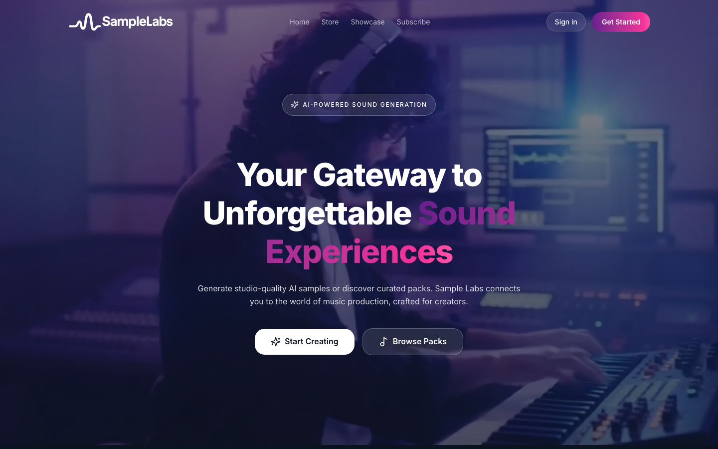SampleLabs landing_page