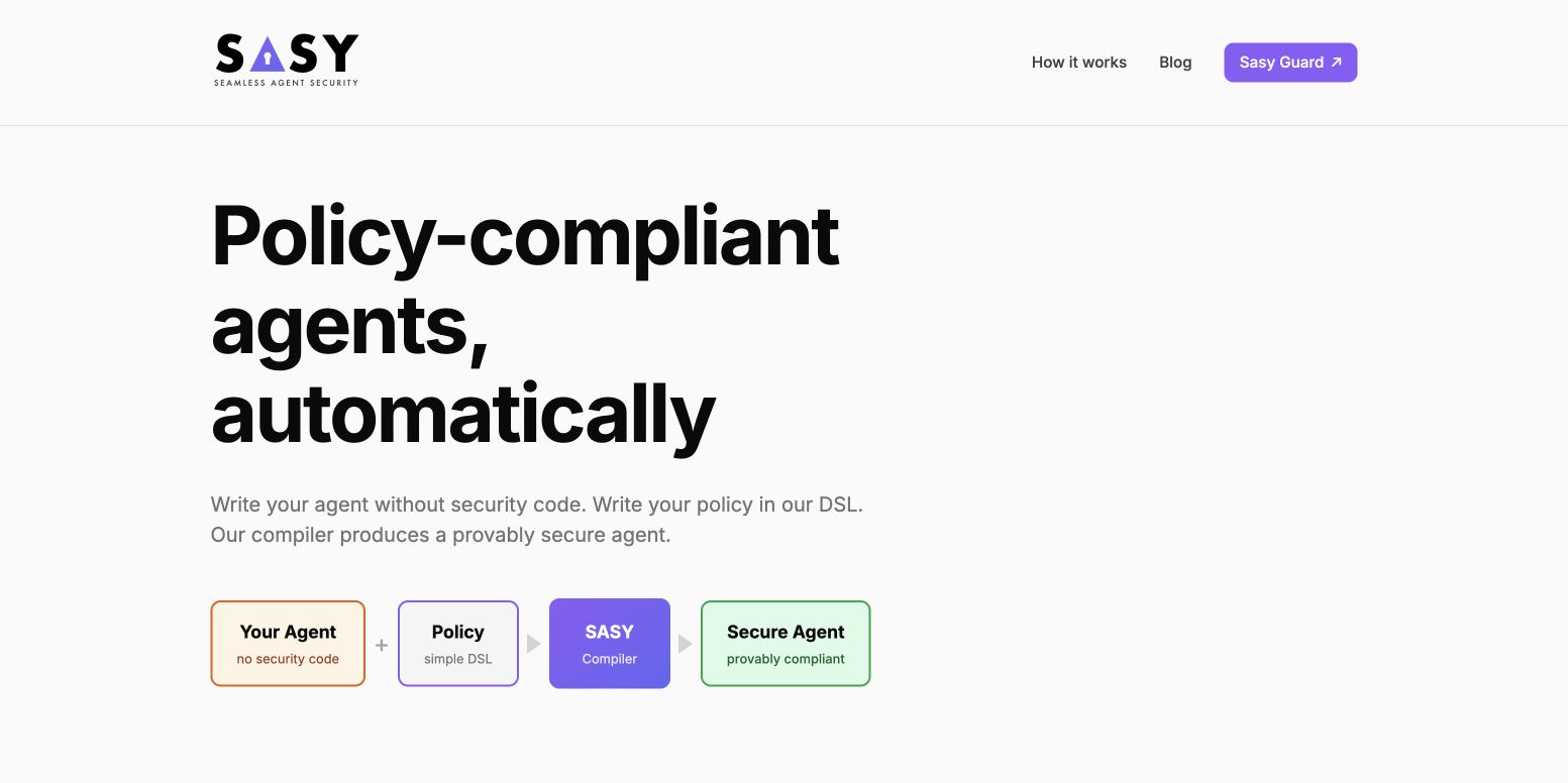 SASY homepage screenshot