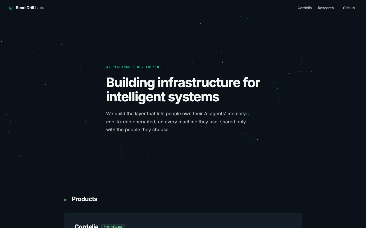 Seed Drill Labs homepage screenshot