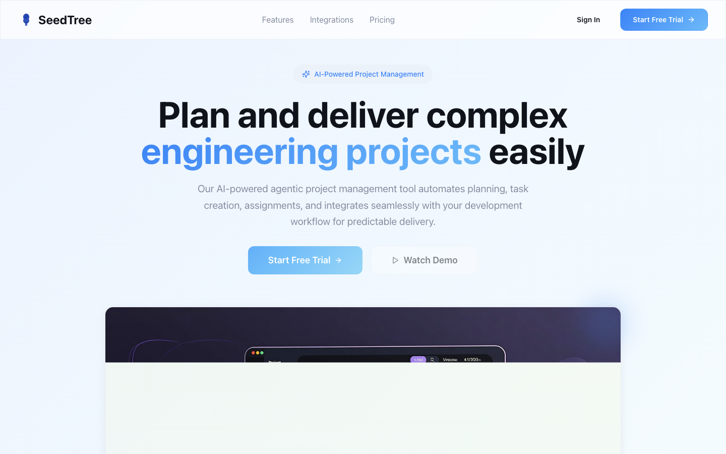 SeedTree homepage screenshot