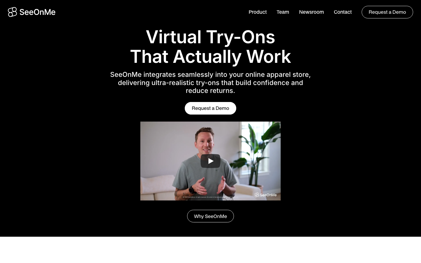 SeeOnMe homepage screenshot