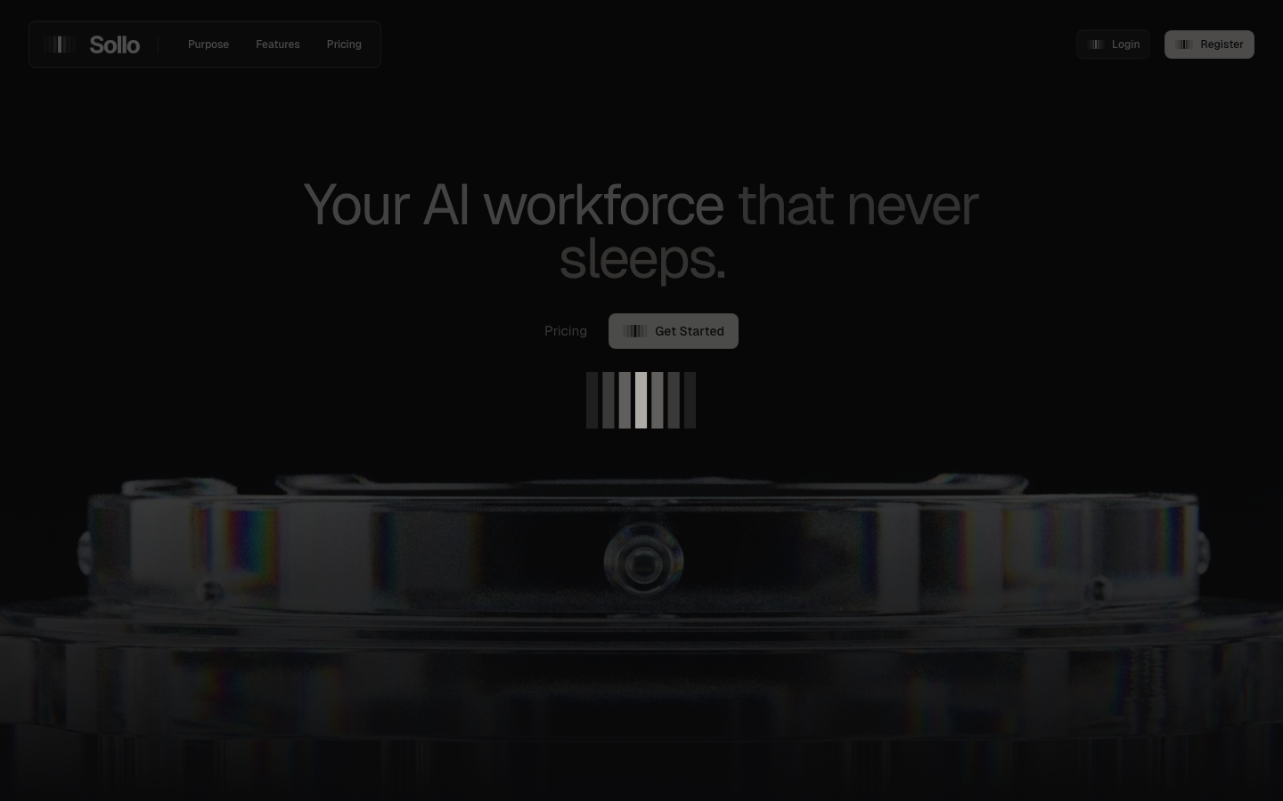 Sollo homepage screenshot