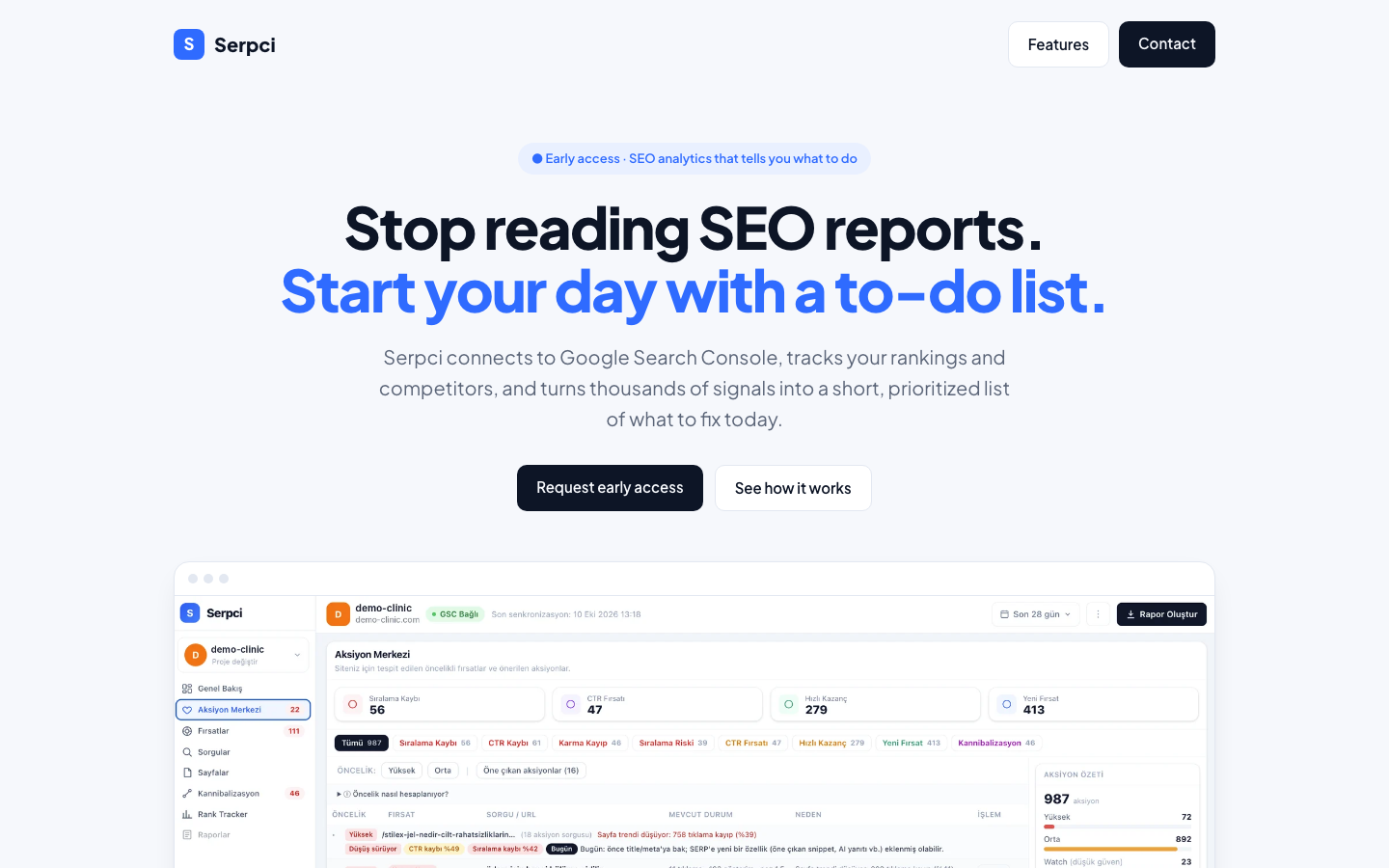 Serpci homepage screenshot