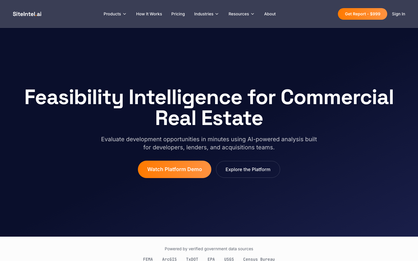 SiteIntel landing_page
