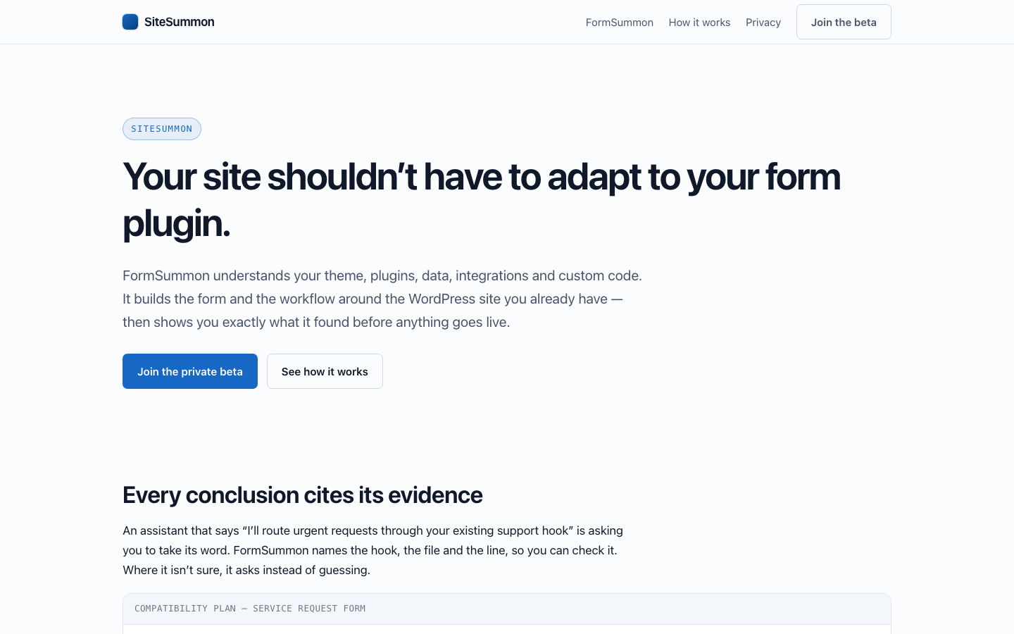 SiteSummon landing_page