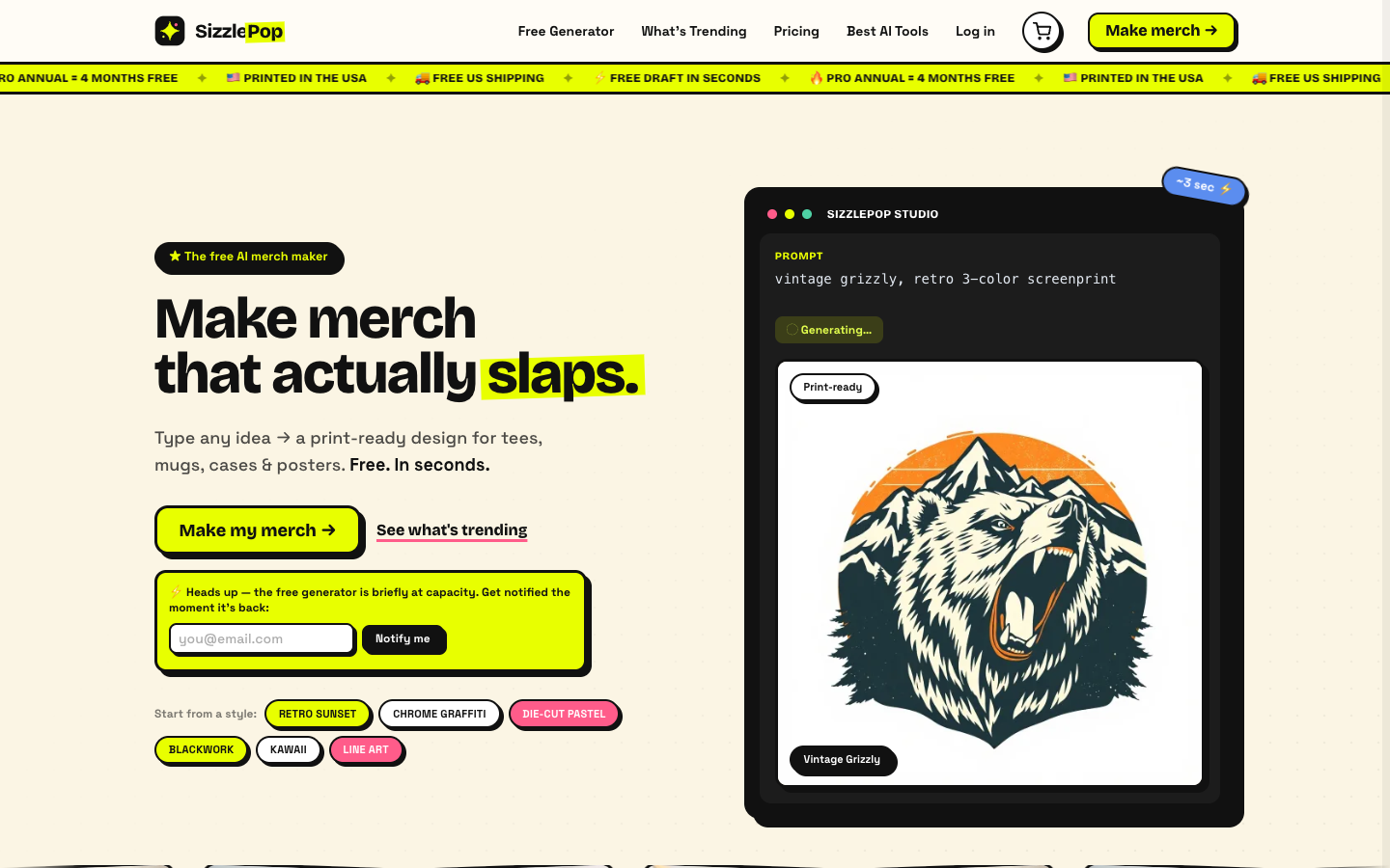 SizzlePop landing_page